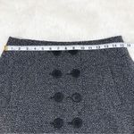 Nic+Zoe  Button Front Tweed Midi Skirt Gray A-Line Double Breasted Career‎ Size 6 Photo 8