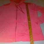 Everlast  SPORT hot pink velour zip up hoodie bling trim at pockets size L Photo 7
