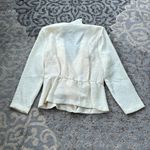 Leslie Fay Vintage Petites Textured Peplum Top & Skirt Set Black Cream 14 Photo 8