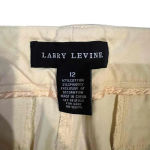Larry Levine Women's Yellow Stretch Cuffed Hem Capri Chino Pants Size 12 Photo 1