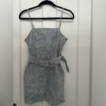 ZARA Blue and White Floral Mini Dress Photo 1