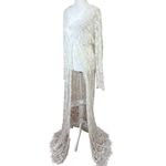 VTG White Lace Robe Bridal Boudoir Maternity Gown Romantic Feminine Victorian OS Size undefined Photo 5