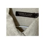 Women's Premium Two Pocket Linen Shirt S 100% French Linen Beige Professional Photo 4