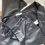 Avec Les Filles  Black Vegan Leather Straight Leg Pants Photo 7