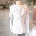 Faded Glory White Cotton Sweater Pullover Hooded Photo 11