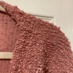 Wild Fable  Size L Pink Mauve Oversized Open Front Boucle Knit Split Hem Cardigan Photo 8