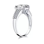 Sterling Silver SIZE 7 925 Cushion Cut Stimulated Diamond Engagement Wedding Ring Photo 3