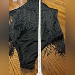 SheIn Women’s NWOT Black Fringe Bodysuit-XL Photo 3