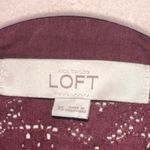 Loft  Burgundy Lace Blouse - Elegant Long Sleeve Top Photo 4