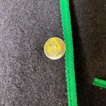 Lands' End Vintage Women’s Boiled 100% Blue Wool Preppy Sweater Button- Size 12 Photo 4