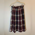 Vintage Red Tartan Plaid maxi wrap skirt size S Red Photo 1