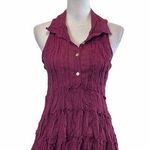 About A Girl  Berry Color Wrinkled sleeveless Top Photo 0
