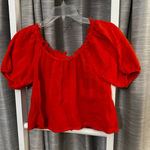 Very J Women's Red Off-Shoulder Blouse S Photo 0