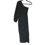 Saylor  Black One Shoulder Long Sleeve Party Cocktail Midi Dress XS Photo 3