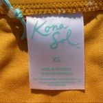 Kona Sol  Bikini Bottom Size XS Polka Dot Yellow White Target NWT Photo 5