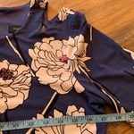 Ivanka Trump  Dress Womens Medium M Blue Floral Cold Shoulder Long Sleeve Photo 6