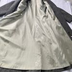 Vtg. Forecaster of Boston Wool Blend Herringbone Double Breasted Trench Coat Gray Size 8 Photo 11