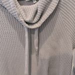 Charlotte Russe cowl neck sweatshirt gray size M relaxed fit, waffle fabric Photo 2