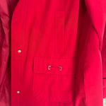 Gallery Jacket Removable Hood Women M Red Zipper & Snap Close Inner Pocket Flaw Photo 7