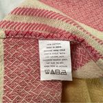 Tribe Alive  Poncho One Size Pink Striped Fringed Cotton Beach Cover Up Boho Photo 3