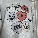 Cute Girlie Gray Faded Halloween Candy Hearts Women’s Sweatshirt Size Large Photo 1