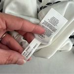 EXPRESS  long sleeve high neck blouse white black speckles size xs Photo 12