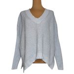White House | Black Market Sweater XS Blue Detachable Collar V Neck Knit Top Photo 4