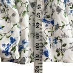 ZARA  Ivory Floral Linen Smocked Long Sleeve Cottage Prairie Maxi Dress Size S Photo 8