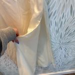 Floravere Silk Cupro Off White Midi Skirt Size 4 NEW Bridal Bachelorette Photo 7