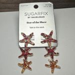 BaubleBar Sugarfix By  Starfish Pink Orange Gold Tone Dangle Pierced Earrings Photo 0
