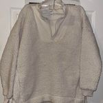 Aerie white/cream fleece quarter zip sweatshirt Photo 0