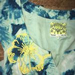 Floraet Anthropologie embroidered tropical coconut girl dress Blue Size 2 Photo 2