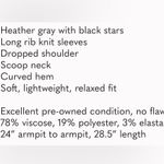 Buffalo David Bitton  | Heather Gray Long Sleeve Star Print Tunic Sweater, Large Photo 6