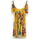Dolce & Gabbana  Dress IT 42 / US 6 Yellow Floral Cold Shoulder Vintage Y2K Photo 13