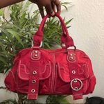 Gothic Grunge Baddie Streetwear Y2K 2000s Shoulder Hand Bag Purse Cargo Pockets Grommets & Buckles #bondage #biker #cyber #punk #gorpcore vixen Measurement in pics Red Photo 2