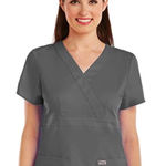 Grey's Anatomy by Barco Riley 3-Pocket Mock Wrap V-Neck Top Size XS Photo 0