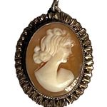 Antique German 800 Silver Cameo Pendent & Clip On Earrings Set Silver Photo 4