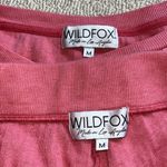 Wildfox  French Rose Pink Tilda Ribbed Cropped Top & Joggers Set Photo 5