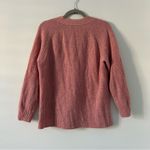 Madewell  Lyle Rib Henley Wool V Neck Button Loose Fit Sweater Merle Pink S Photo 1
