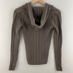 Old Navy Y2K Brown V Neck Bella Swan Elena Gilbert Fitted Stretch Sweater Hoodie Photo 5