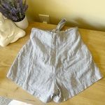 Abercrombie & Fitch Paperbag Striped Waist Tie Linen Shorts Photo 4