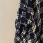 JODIFL womens shacket medium Plaid Light Weight Fringe Adjustable Sleeves Size Medium Photo 1