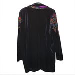 Bob Mackie  Wearable Art Velour Zip Jacket Jewels Matching Removable Scarf sz 1X Photo 4