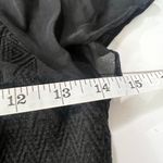 Rebecca Taylor  Black Fit & Flare Dress Silk Blend Sheer Sleeves Size 2 Photo 7