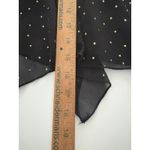 Rampage Vtg Y2K Babydoll Tank M Black Gold Glitter Sheer Fairy Mystical Photo 4