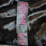 Betsey Johnson  Performance Black Crushed Velvet Cowl Neck Hoodie – Size M Photo 12