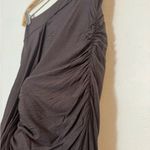 Free People  GRAY TAUPE XS ASYMMETRICAL SKIRT SIDE RUCHING Photo 5