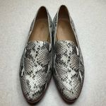 Madewell  The Frances‎ Loafer 7 Stamped Snake Gray & White Photo 3