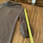 Vince Knit wool Sweater mini Dress 3/4 Sleeve cowlneck Soft cozy brown Sz S Photo 5