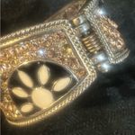 Vintage Crystal Rhinestone Clamper Bracelet Silver Tone Light Pink Boho Art Deco Photo 4